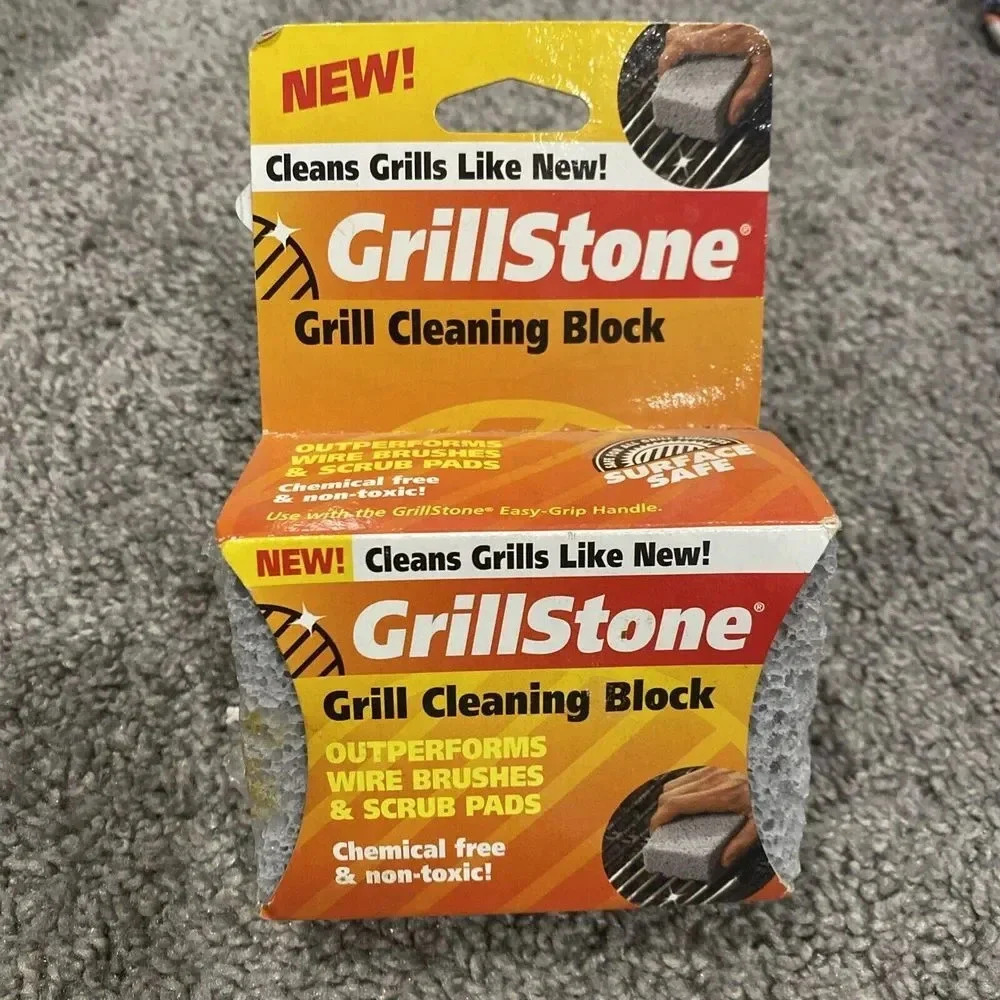 GrillStone Grill Cleaning Block Chemical Free Non-toxic Surface‎ Safe 2004  New